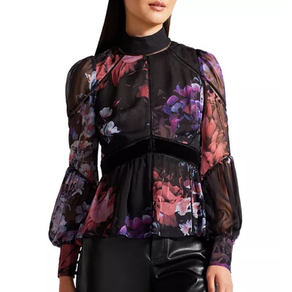 Ted Baker Tops - Ted Baker NWT Neeveh Floral Print Long Sleeve Top